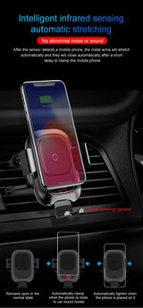 Wireless Car Charger Mount Air Vent Gravity Phone Holder 10W Charging - Blissful Delirium