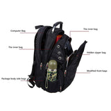 Men's Travel Backpack Polyester Bags Waterproof - Blissful Delirium