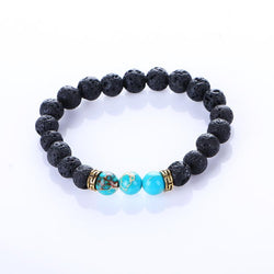 Natural Chakra Lava Stone With Healing Balance Beads Bracelet - Blissful Delirium