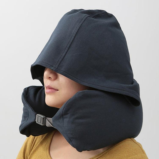 Portable Travel U-Shaped Neck Support Pillow With Hoodie Suitable Gift for Men and Women - Blissful Delirium