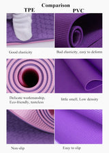 Non-slip TPE 6mm Thick Yoga Mat - Blissful Delirium