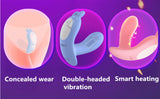 Bunny Wireless Bluetooth Remote Control Strap On Panties 10 Speeds Smart Heating Vibrator Clitoris G-Spot Massager - Blissful Delirium