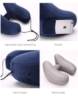H-shaped Inflatable Hoodie Pillow with Pocket - Blissful Delirium