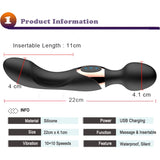 Dual Orgasm Rechargeable G-Spot Vibrator and Wand Massager # Best Seller #Top Reviewed - Blissful Delirium