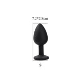Sexual Wellness - Jewel Butt Plug Black 2.8/3.3/4.3cm in Diameter - Blissful Delirium