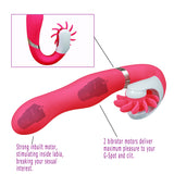 Rotating Tongues Clitoris Licker with G Spot Stimulator | Vibrator - Blissful Delirium