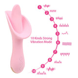 Flickering Tongue Vibrator 10 Mode Clitoris Oral Sex Stimulator - Blissful Delirium